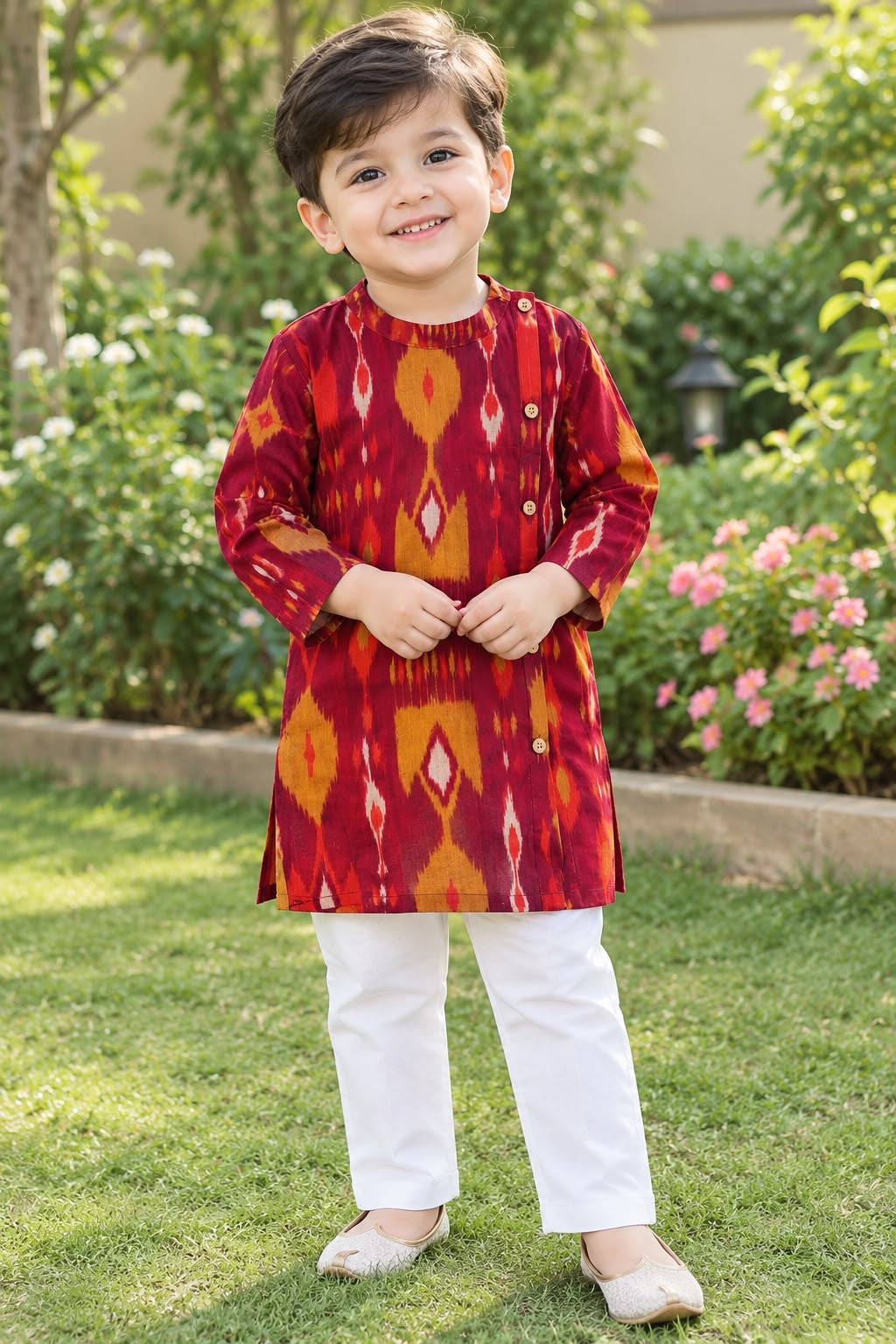 Rajwadi Red Kurta Set