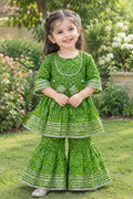 Green Bandhej Sharara