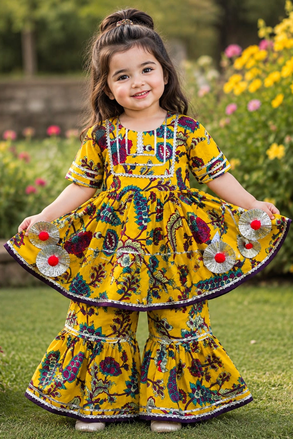 Gulbahaar Yellow Sharara