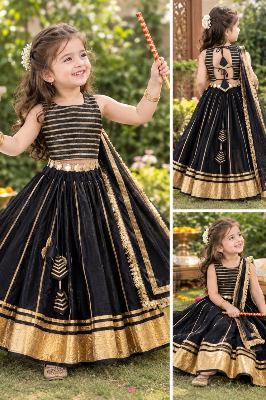 Falguni Black Lehenga