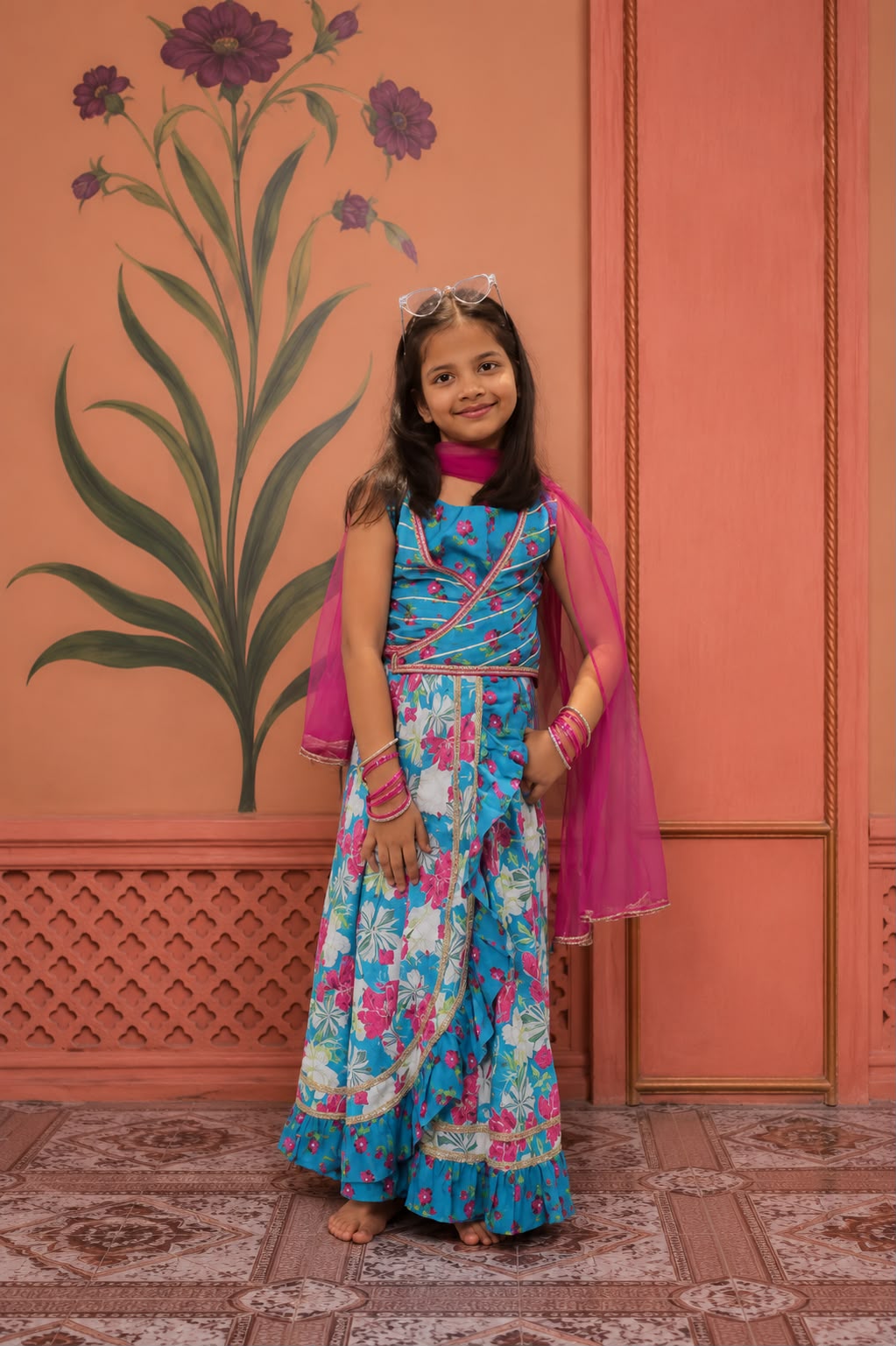 A Meher Blue Lehnga