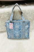 Blue Bandhani Tote Bag M