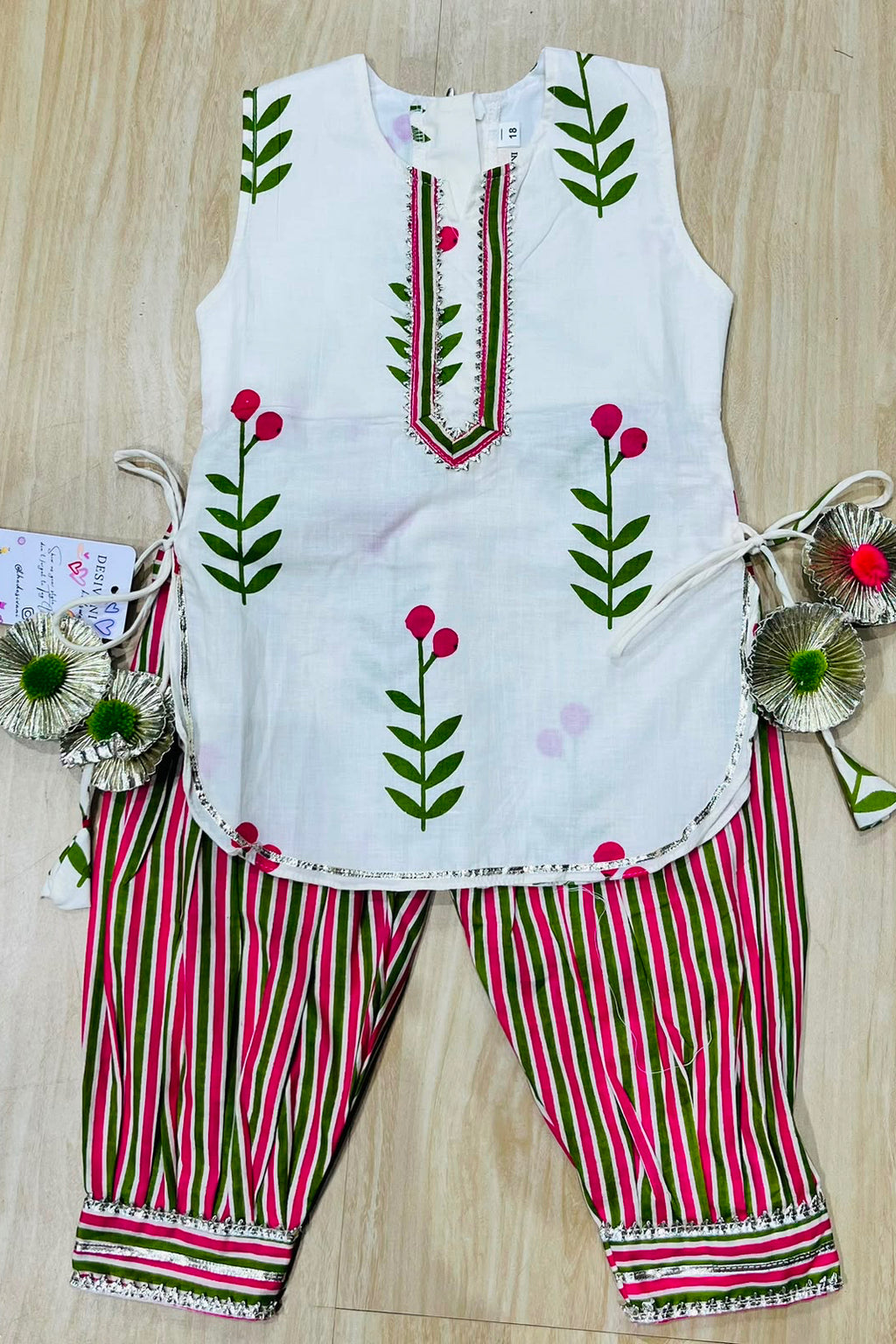 Phoolwari Pathani Set