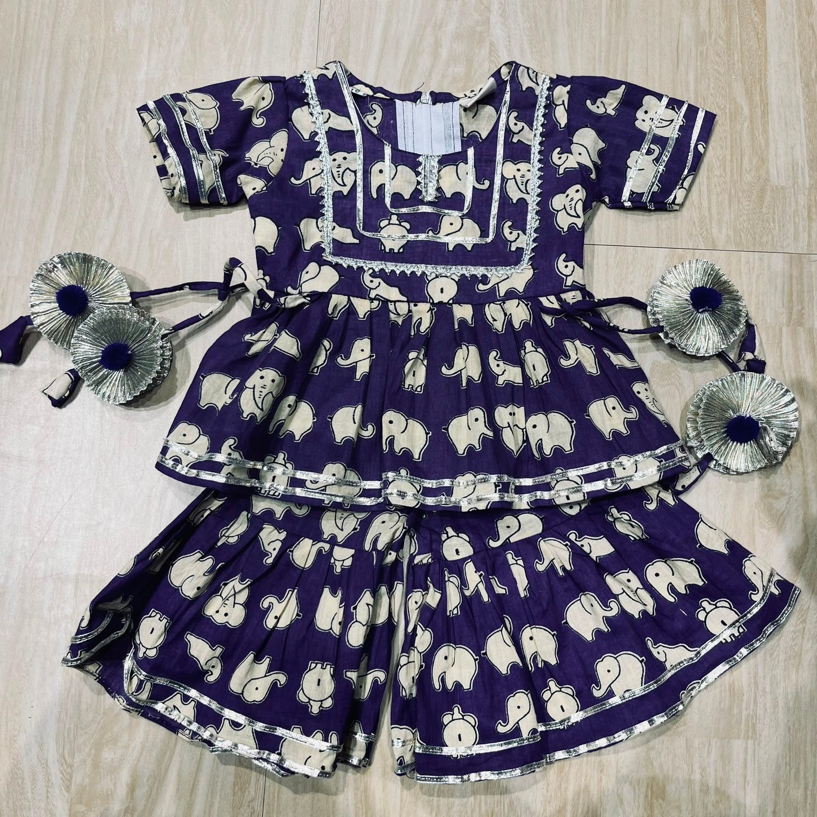 Elephant Purple Sharara