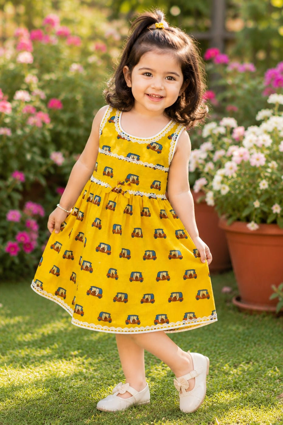 Yellow Tuk Tuk Frock