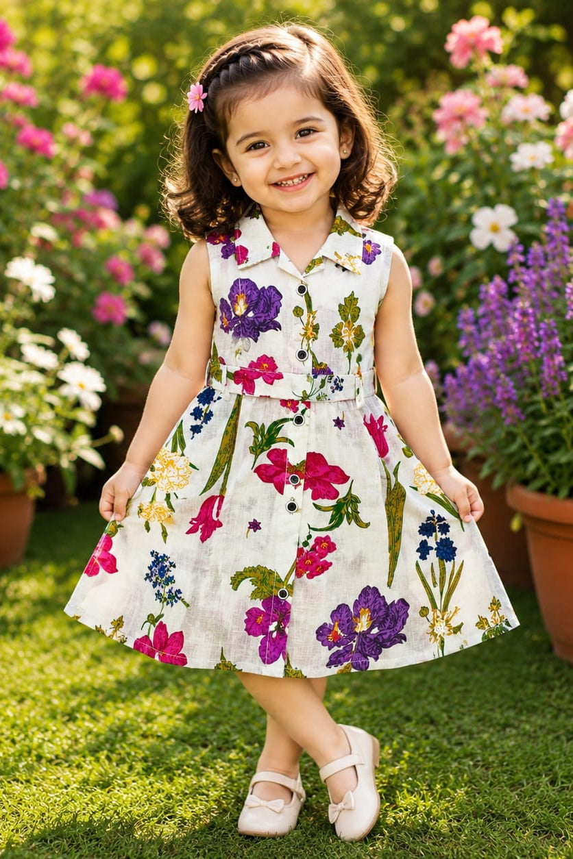 Rainbow Petals Frock