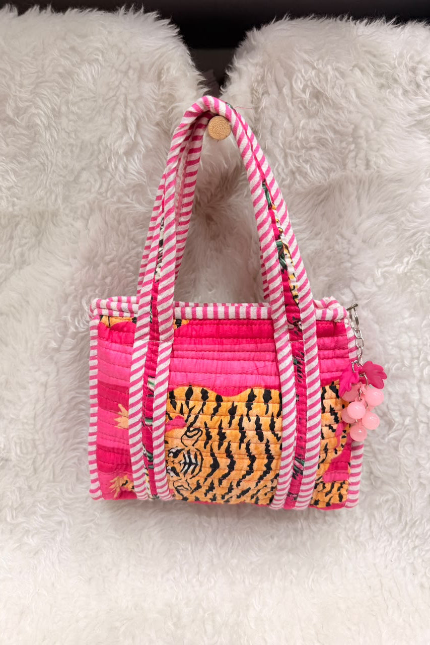 Little Tiger Quilted Tote Bag