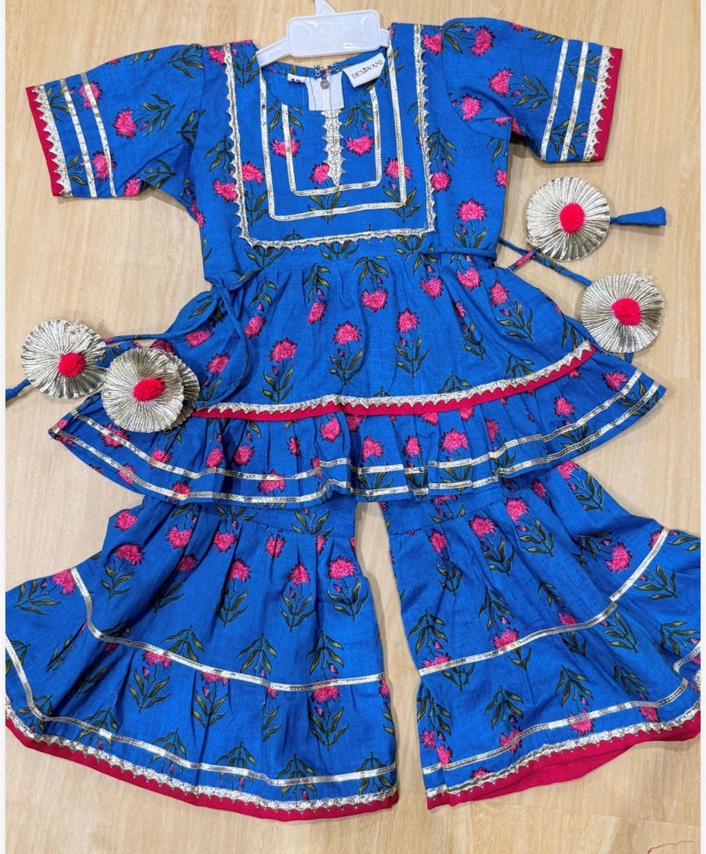 Blue Sharara Set