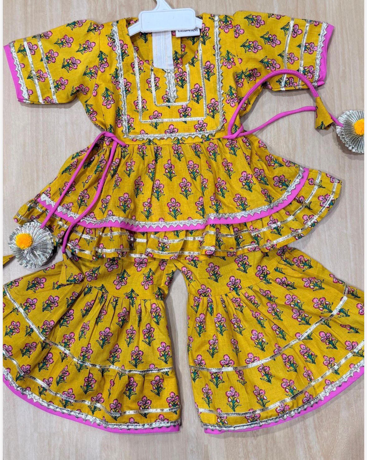 Yellow Sharara Set