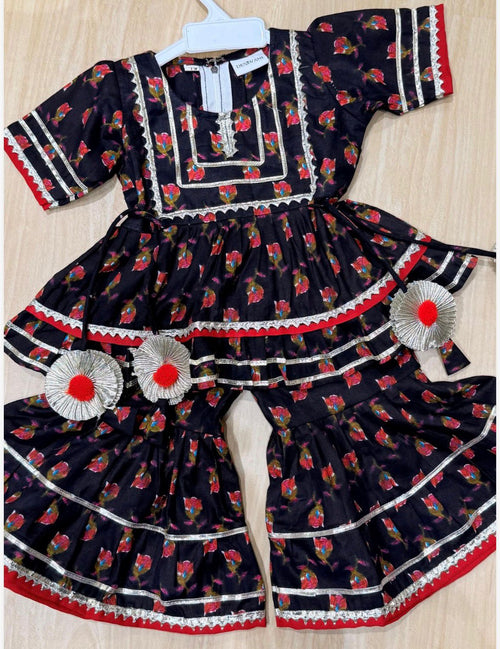 Black Sharara Set