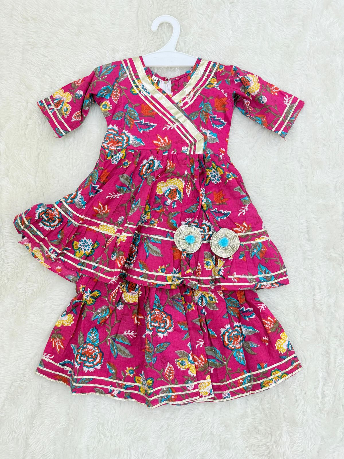 Magenta Pink Sharara Set