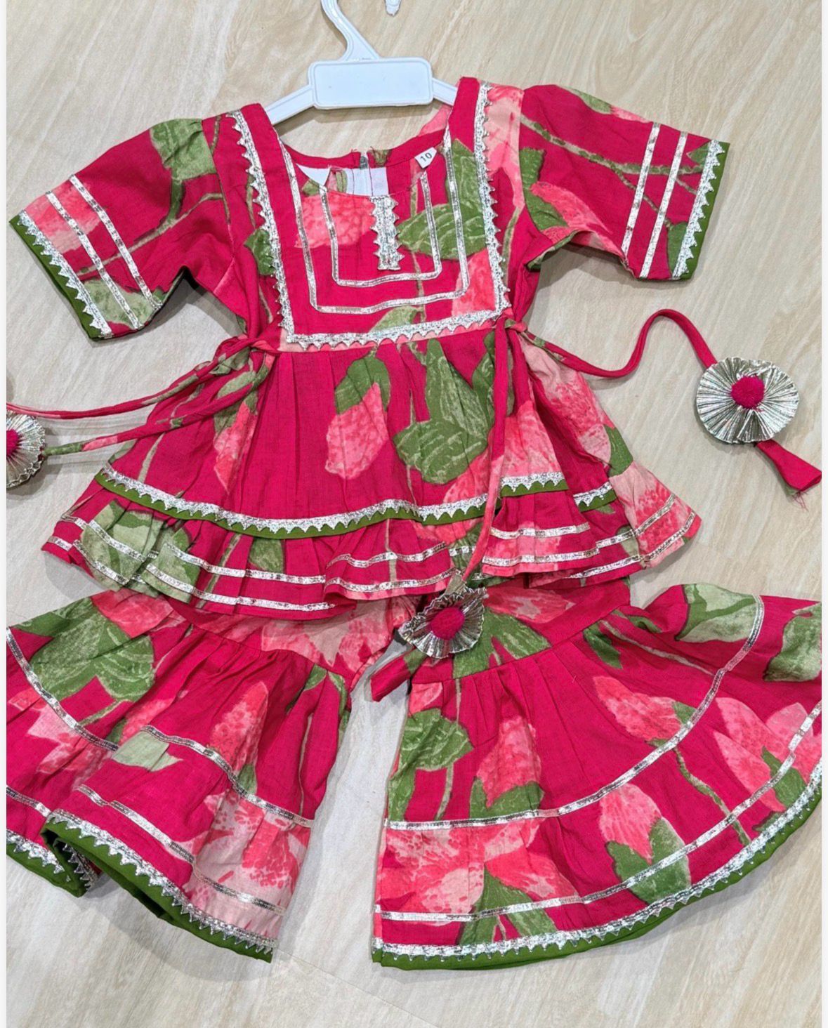 Pink Petal Sharara Set