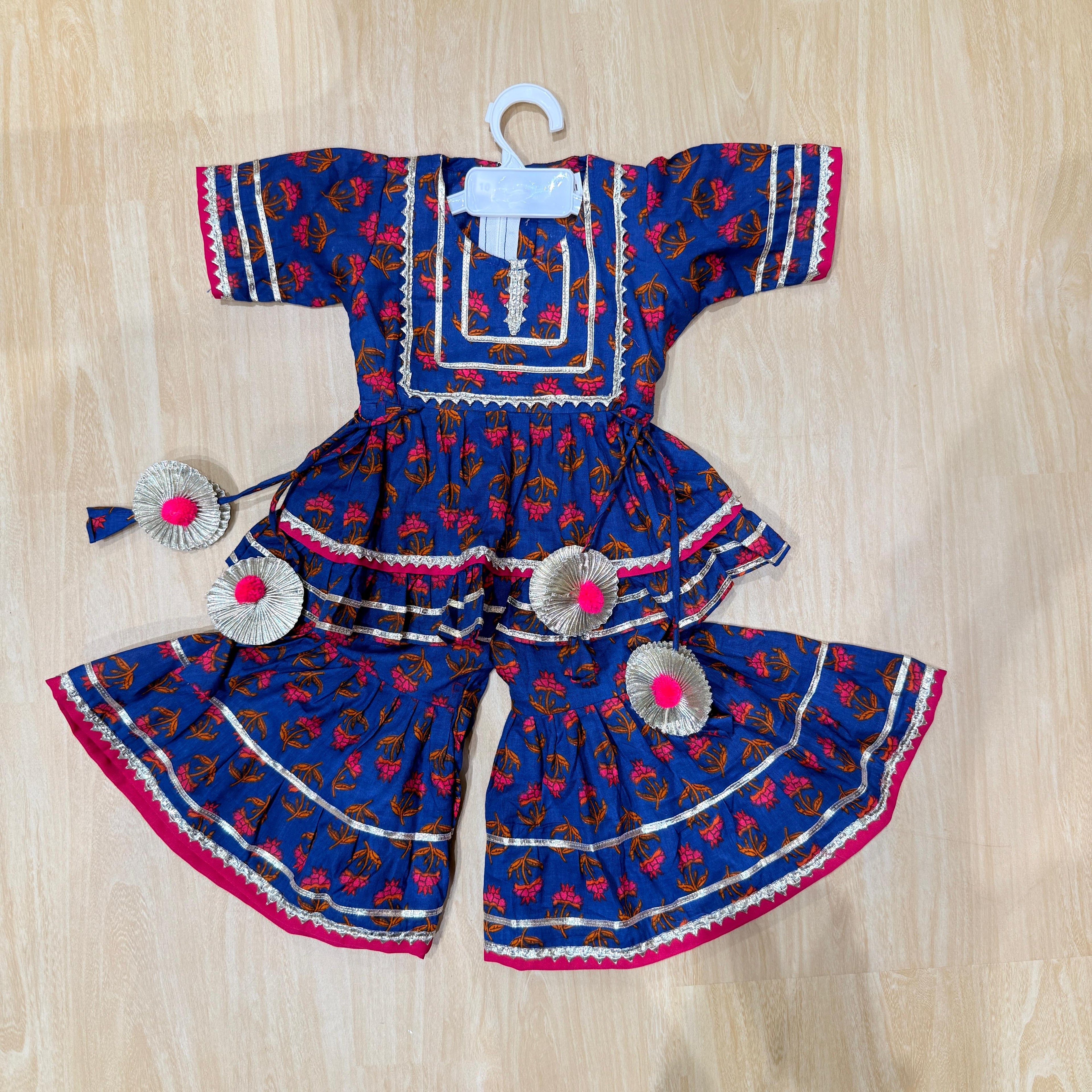 Imperial Blue Sharara Set