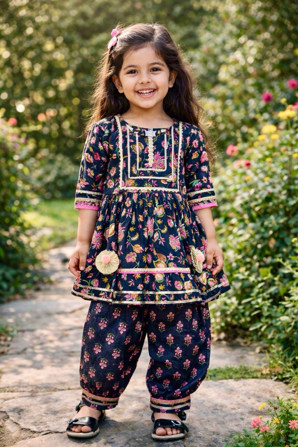 Grey Pathani Shalwar Set
