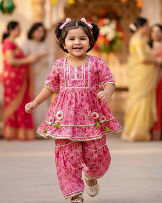 Baby Pink Sharara Set