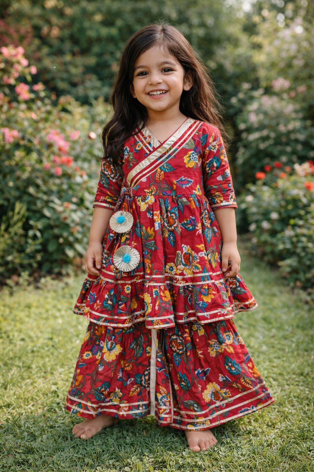 Magenta Pink Sharara Set