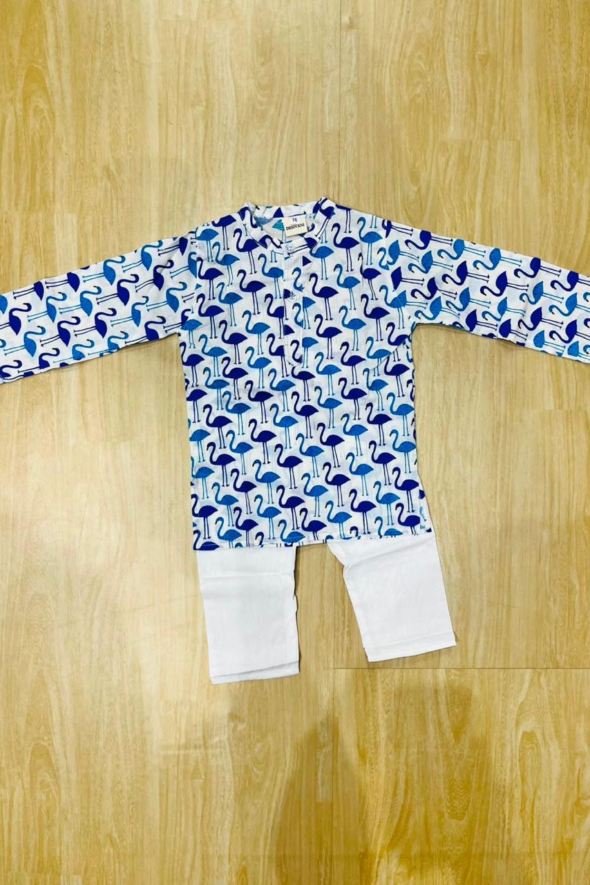Flamingo Blue Kurta Set