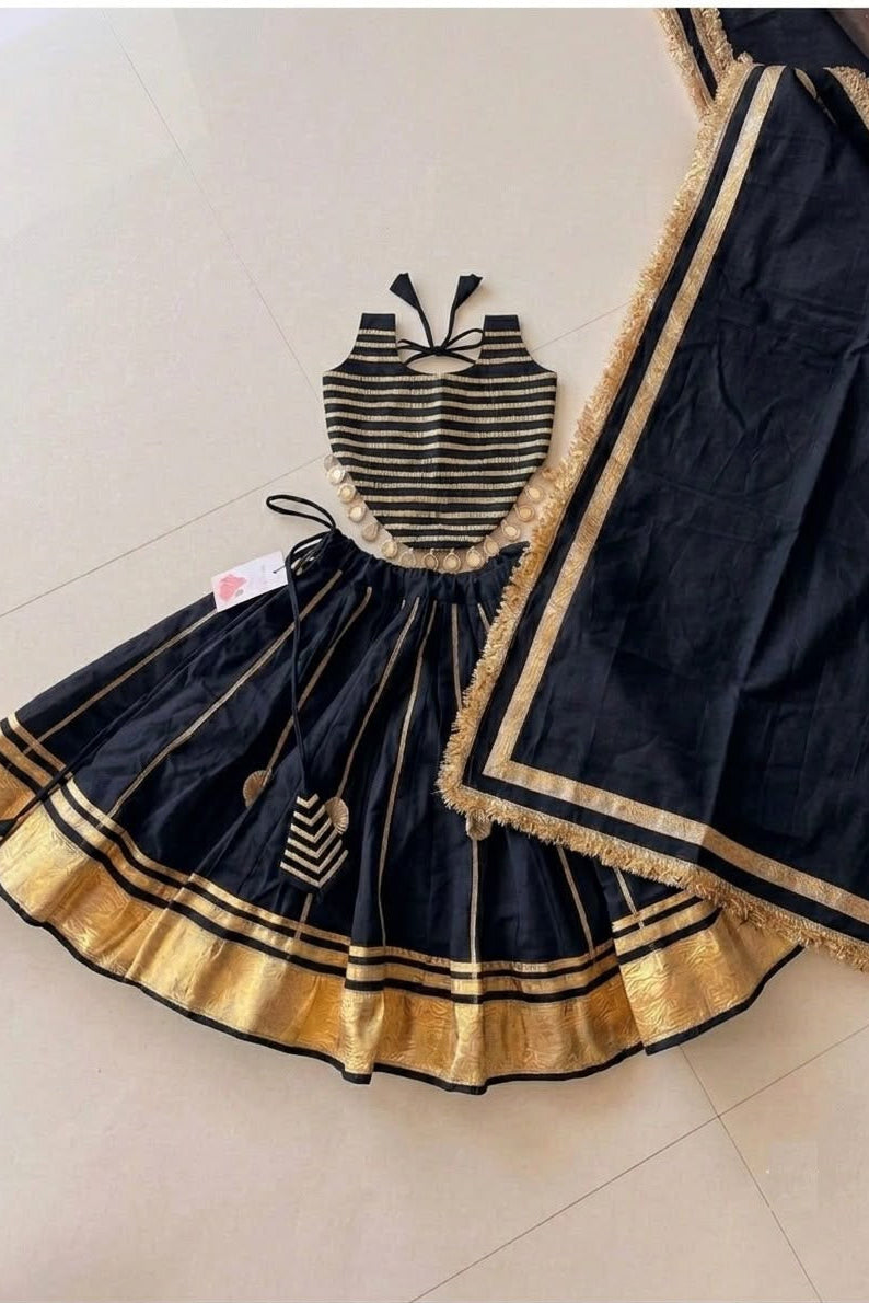 Falguni Black Lehenga