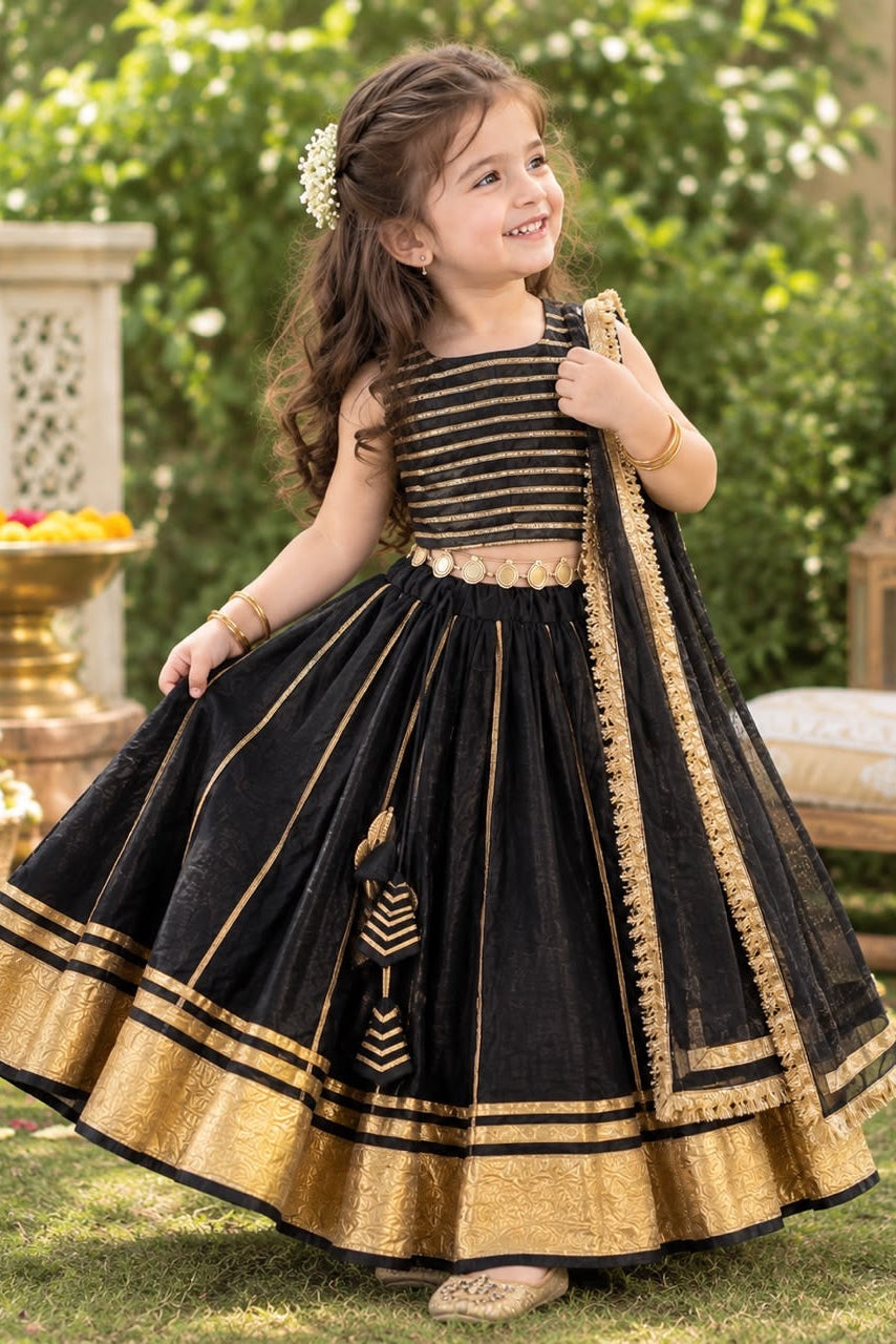Falguni Black Lehenga